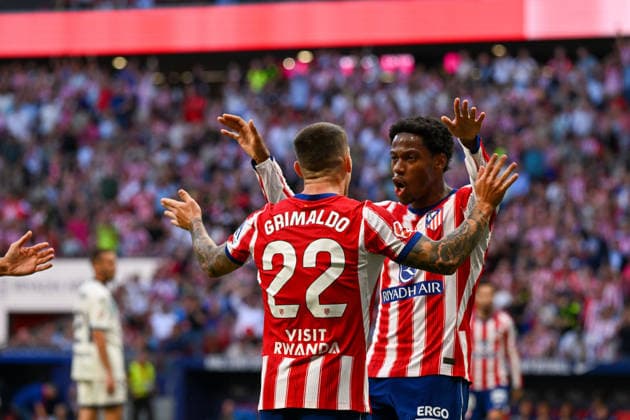 September 16, 2026, Madrid, Madrid, Spain: Atletico Madrid s Canadian forward Jonathan David celebrates scoring his team s first goal during the Spanish league football match between Club Atletico de Madrid and CA Osasuna at Riyadh Air Metropolitano in Madrid, Spain, on September 16, 2026. Madrid Spain - ZUMAd308 20260916_zsp_d308_005 Copyright: xJuanxCarlosxLucasx