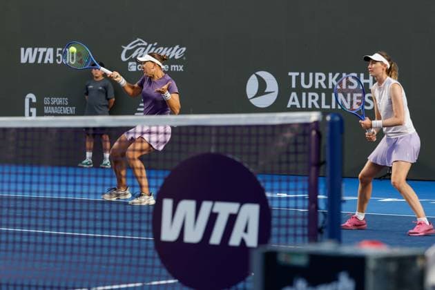 WTA, Tennis Damen GUADALAJARA OPEN 2026 WTA GUADALAJARA OPEN 2026 16092026 GUADALAJARA, JALISCO. Action photo of Cristina Bucsa and Nicole Melichar,, during a match of the WTA Guadalajara Open 2026, held at the Centro Panamericano de Tenis of Guadalajara, Jalisco, Mexico. Foto de accion de Cristina Bucsa y Nicole Melichar, durante juego del WTA Guadalajara Open 2026 celebrado en el Centro Panamericano de Tenis de Guadalajara, Jalisco, Mexico PHOTO BY IMAGENSHOP AGENCIA FOTOGRAFICA GUADALAJARA JALISCO MEXICO Copyright: xIMAGENSHOPxAGENCIAxFOTOGRAFICAx