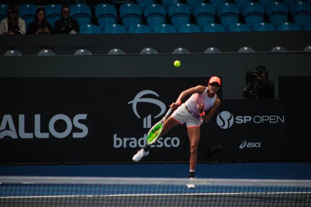 SP Open agita calendário do tênis em SP SaO PAULO, SP - 16.09.2026: SP OPEN AGITA CALENDaRIO DO TÃªNIS EM SP - The second edition of the SP Open, a WTA, Tennis Damen 250 tournament, brings together Brazilian and international tennis players between September 12 and 20, 2026, at Parque Villa-Lobos, in Sao Paulo (SP). In the photo, Astra Sharma of Australia during a match against Brazilian Nauhany Vitoria Leme, this Wednesday (16). (Photo: AngÃ lica Alves Fotoarena) x3017433x  AngÃ licaxAlves