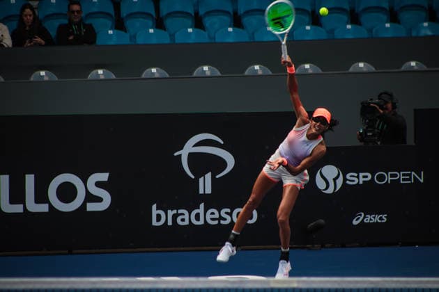 SP Open agita calendário do tênis em SP SaO PAULO, SP - 16.09.2026: SP OPEN AGITA CALENDaRIO DO TÃªNIS EM SP - The second edition of the SP Open, a WTA, Tennis Damen 250 tournament, brings together Brazilian and international tennis players between September 12 and 20, 2026, at Parque Villa-Lobos, in Sao Paulo (SP). In the photo, Astra Sharma of Australia during a match against Brazilian Nauhany Vitoria Leme, this Wednesday (16). (Photo: AngÃ lica Alves Fotoarena) x3017445x  AngÃ licaxAlves