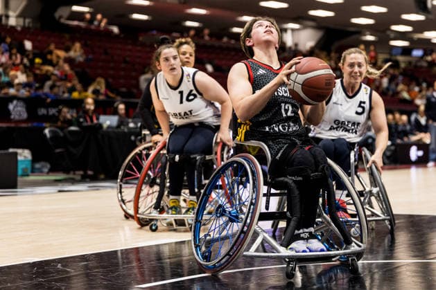 OTTAWA, CANADA - SEPTEMBER 16: Annika Sonnleitner (Germany, 12) controls the ball during the Ottawa IWBF Wheelchair Basketball World Championships match between Great Britain vs. Germany at Arena at TD Place on matchday 8 of the Ottawa IWBF Wheelchair Basketball World Championships on September 16, 2026 in Ottawa, Canada. Canada Copyright: xSteffiexWunderlx