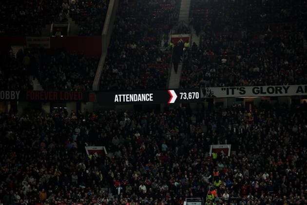 Manchester United, ManU v Brighton & Hove Albion - Carabao Cup Third Round Attendance during the Carabao Cup round 3 match between Manchester United and Brighton & Hove Albion at Old Trafford in Manchester, United Kingdom, on September 16, 2026. Manchester Greater Manchester United Kingdom  Copyright: xNewsxImagesx originalFilename:cosgrove-carabaoc260916_npJh9.jpg