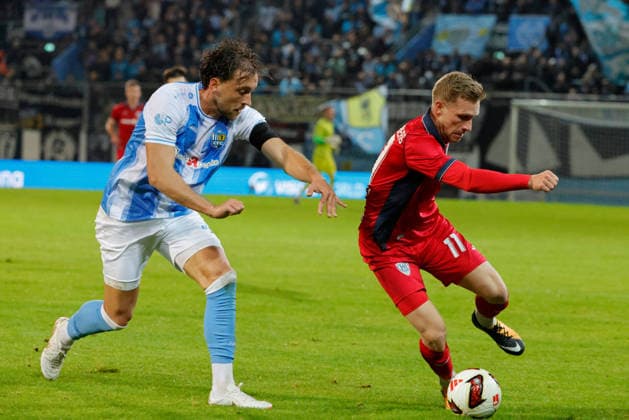 CFC vs SV Babelsberg 03 16.09..2026 Chemnitz, eins Stadion- An der Gellertstrasse, Fussball, Regionalliga Nordost 2026 2027, 9. Spieltag, CFC, CFC vs SV Babelsberg 03 vl: Dennis Slamar und Tino Schmidt Chemnitz Sachsen BRD