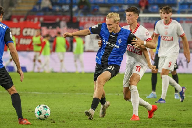 Julian Rieckmann (SV Waldhof Mannheim, 21), Semir Telalovic (Rot-Weiss Essen, 17) Fussball: 3. Liga, 6. Spieltag, SV Waldhof Mannheim vs. Rot-Weiss Essen am 16.09.2026 in Mannheim (Carl-Benz-Stadion), Deutschland Mannheim Carl-Benz-Stadion Deutschland Copyright: xFranzxReindelx