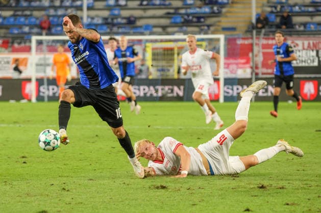 Julian Ulbricht (SV Waldhof Mannheim, 10), Ben Hüning (Rot-Weiss Essen, 15) Fussball: 3. Liga, 6. Spieltag, SV Waldhof Mannheim vs. Rot-Weiss Essen am 16.09.2026 in Mannheim (Carl-Benz-Stadion), Deutschland Mannheim Carl-Benz-Stadion Deutschland Copyright: xFranzxReindelx
