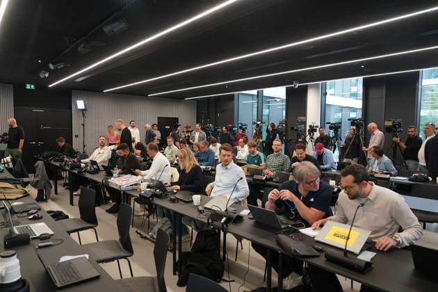 Großer Andrang bei der Pressekonferenz - 17.09.2026: Erste DFB-Kadernominierung von Bundestrainer Jürgen Klopp, DFB-Campus Frankfurt
