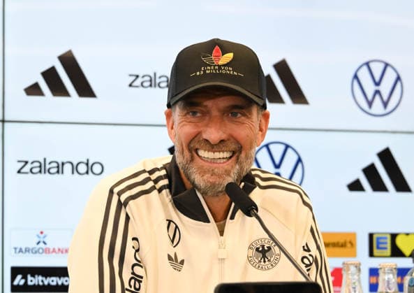 17.09.2026, xsltx, Fussball DFB-Medientermine, Pressekonferenz - Trainer Jürgen Klopp v.l. Jürgen Klopp (Bundestrainer Deutsche Nationalmannschaft)