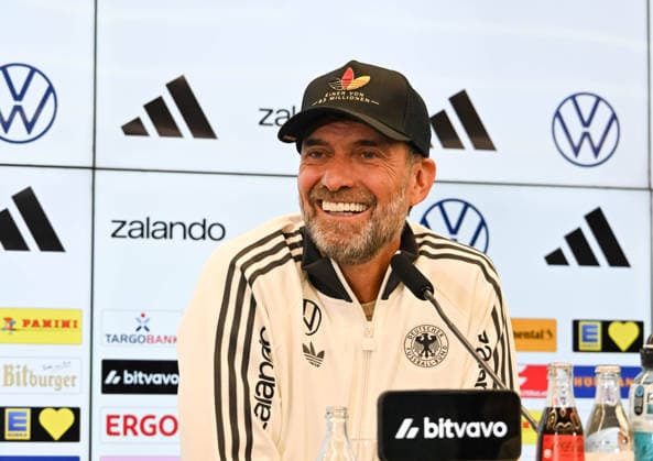 17.09.2026, xsltx, Fussball DFB-Medientermine, Pressekonferenz - Trainer Jürgen Klopp v.l. Jürgen Klopp (Bundestrainer Deutsche Nationalmannschaft)