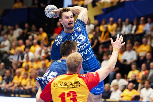 GOG v Pick Szeged, EHF Champions League Handball, Svendborg, Denmark Svendborg, Denmark. 16th, September 2026. Magnus Abelvik Rod (77) of Pick Szeged seen during the EHF Champions League match between GOG and Pick Szeged at Arena Svendborg in Svendborg. Denmark, Svendborg, Arena Svendborg  Copyright: xGonzalesxPhoto LauxNielsenx