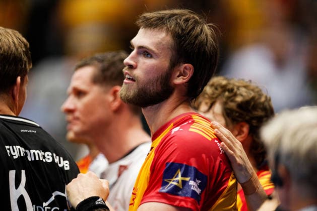 GOG v Pick Szeged, EHF Champions League Handball, Svendborg, Denmark Svendborg, Denmark. 16th, September 2026. Steven Plucnar of GOG seen during the EHF Champions League match between GOG and Pick Szeged at Arena Svendborg in Svendborg. Denmark, Svendborg, Arena Svendborg  Copyright: xGonzalesxPhoto LauxNielsenx