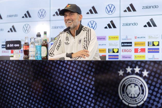 Nominierungs-PK UEFA Nations League 2026 2027 mit Bundestrainer Jürgen Klopp Bundestrainer Jürgen Klopp spricht zu den Journalistinnen und Journalisten. Pressekonferenz auf dem DFB-Campus in Frankfurt am Main am 17. September 2026., Frankfurt am Main Hessen Deutschland DFB-Campus