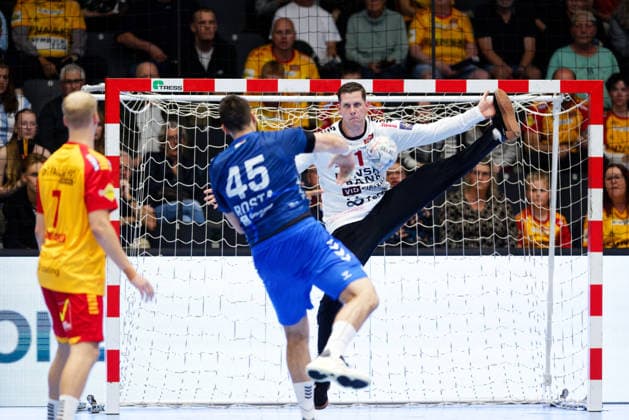 GOG v Pick Szeged, EHF Champions League Handball, Svendborg, Denmark Svendborg, Denmark. 16th, September 2026. Kevin Moller (1) of GOG seen during the EHF Champions League match between GOG and Pick Szeged at Arena Svendborg in Svendborg. Denmark, Svendborg, Arena Svendborg  Copyright: xGonzalesxPhoto LauxNielsenx