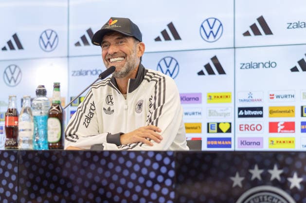 Nominierungs-PK UEFA Nations League 2026 2027 mit Bundestrainer Jürgen Klopp Bundestrainer Jürgen Klopp spricht zu den Journalistinnen und Journalisten. Pressekonferenz auf dem DFB-Campus in Frankfurt am Main am 17. September 2026., Frankfurt am Main Hessen Deutschland DFB-Campus