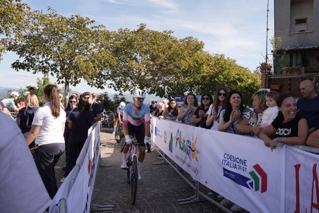 Italy s Riccardo Pagliari of Swatt Club during the Giro d™Abruzzo, stage 3 from Oricola - Piana del Cavaliere to San Benedetto dei Marsi (159 km) - Abruzzo, Italy - Thursday, September 17, 2026. - cycling.  Copyright: xMassimoxPaolone LaPressex
