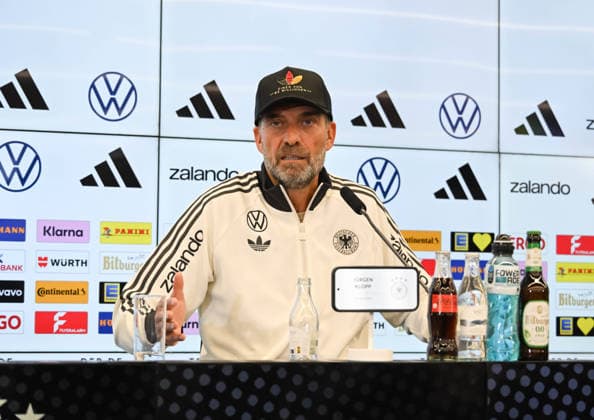 17.09.2026, xsltx, Fussball DFB-Medientermine, Pressekonferenz - Trainer Jürgen Klopp v.l. Jürgen Klopp (Bundestrainer Deutsche Nationalmannschaft)