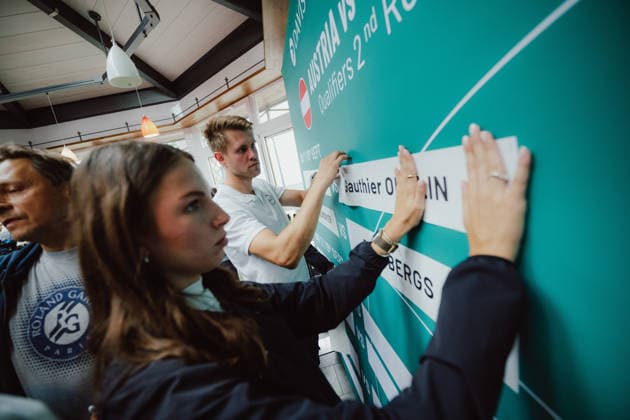 TENNIS - Davis Cup, AUT vs BEL VIENNA,AUSTRIA,17.SEP.26 - TENNIS - ITF Davis Cup, qualification round 2, Austria vs Belgium, preview. Image shows participants.  GEPAxpictures xAlexanderxSolc