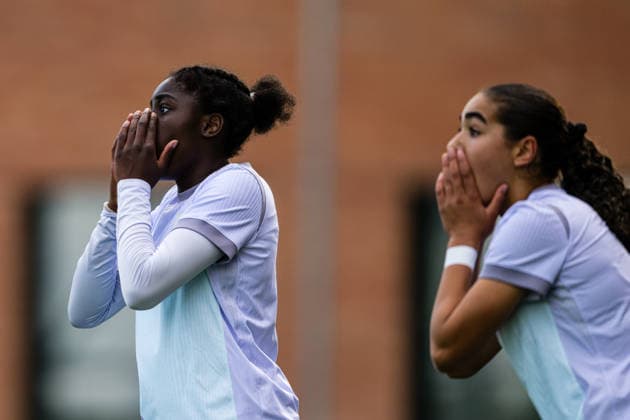 260917 Mima Monga Elvestad of Norway looks dejected after a disallowed goal during the under 15 friendly match between Norway and Sweden on September 17, 2026 in Lorenskog. Photo: Marius Simensen BILDBYRAN COP 238 bbeng dam depp football fotball fotboll norge norway soccer sverige sweden treningskamp Copyright: MARIUSxSIMENSEN BB260917BB238