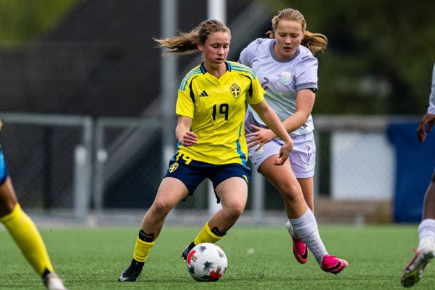 260917 Stina Änges of Sweden during the under 15 friendly match between Norway and Sweden on September 17, 2026 in Lorenskog. Photo: Marius Simensen BILDBYRAN COP 238 bbeng dam football fotball fotboll norge norway soccer sverige sweden treningskamp Copyright: MARIUSxSIMENSEN BB260917BB239
