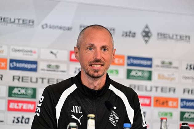 17.09.2026; Moenchengladbach; Fussball, Herren, Saison 2026 2027, Pressekonferenz Borussia Moenchengladbach vor dem Spiel gegen 1. FSV Mainz 05 Jan-Moritz Lichte (Interimstrainer Gladbach) DFL regulations prohibit any use of photographs as image sequences and or quasi-video. ista-Borussia-Park Nordrhein-Westfalen Deutschland
