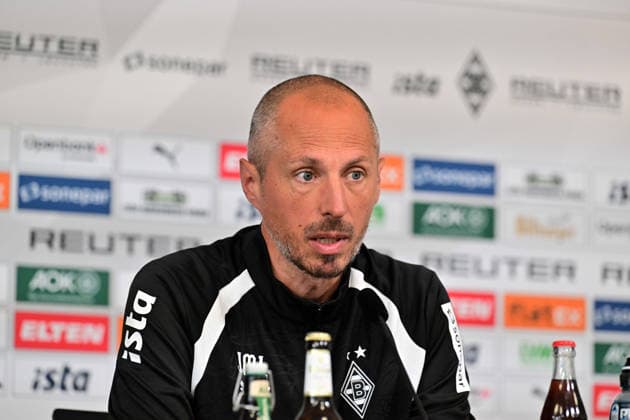 17.09.2026; Moenchengladbach; Fussball, Herren, Saison 2026 2027, Pressekonferenz Borussia Moenchengladbach vor dem Spiel gegen 1. FSV Mainz 05 Jan-Moritz Lichte (Interimstrainer Gladbach) DFL regulations prohibit any use of photographs as image sequences and or quasi-video. ista-Borussia-Park Nordrhein-Westfalen Deutschland