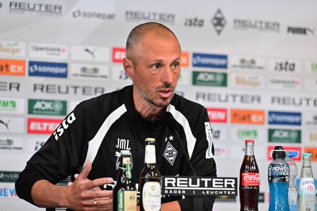 17.09.2026; Moenchengladbach; Fussball, Herren, Saison 2026 2027, Pressekonferenz Borussia Moenchengladbach vor dem Spiel gegen 1. FSV Mainz 05 Jan-Moritz Lichte (Interimstrainer Gladbach) DFL regulations prohibit any use of photographs as image sequences and or quasi-video. ista-Borussia-Park Nordrhein-Westfalen Deutschland
