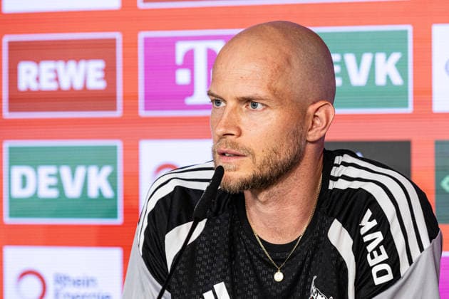 Pressekonferenz, 1.FC Köln; 17.09.2026 Rene Wagner (Cheftrainer, 1. FC Köln) während der Pressekonferenz vor dem Bundesligaspiel gegen SV Werder Bremen. Pressekonferenz, 1.FC Köln; Geißbockheim, Köln; 17.09.2026 Copyright: xBEAUTIFULxSPORTS Buriakovx