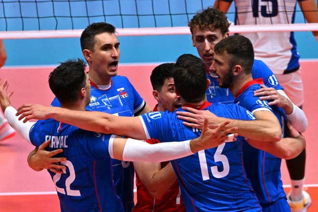 Volleyball, EM, Griechenland - Slowakei IPA88642370 - Slovak players  Copyright: xDuilioxDellaxLibera IPAxSportx xx IPA88642370