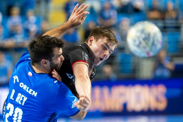 EHF Champions League - Orlen Wisla Plock v MT Melsungen Oriol Rey Morales, Reynir Thor Stefansson during the match EHF Champions League Men match between Orlen Wisla Plock and MT Melsungen in Plock, Poland on September 17, 2026 Plock Poland  Copyright: xAndrzejxIwanczukx originalFilename:iwanczuk-ehfchamp260917_npTH0.jpg