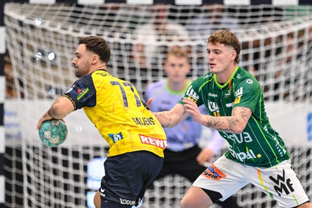 Goeppingen, Deutschland, 17.09.26: Dani Baijens (Rhein-Neckar Loewen) und Victor Kloeve (FRISCH AUF! Goeppingen) im Zweikampf waehrend des Opel Handball Bundesliga Spiels zwischen FRISCH AUF! Goeppingen vs Rhein-Neckar Loewen in der EWS Arena am 17. September 2026 in Goeppingen, Deutschland. (Foto von Harry Langer DeFodi Images) Goeppingen, Germany, 17.09.26: Dani Baijens (Rhein-Neckar Loewen) und Victor Kloeve (FRISCH AUF! Goeppingen) battle for the ball during the Opel Handball Bundesliga match between FRISCH AUF! Goeppingen vs Rhein-Neckar Loewen at EWS Arena on September 17, 2026 in Goeppingen, Germany. (Photo by Harry Langer DeFodi Images) (Photo by Harry Langer DeFodi Images) -