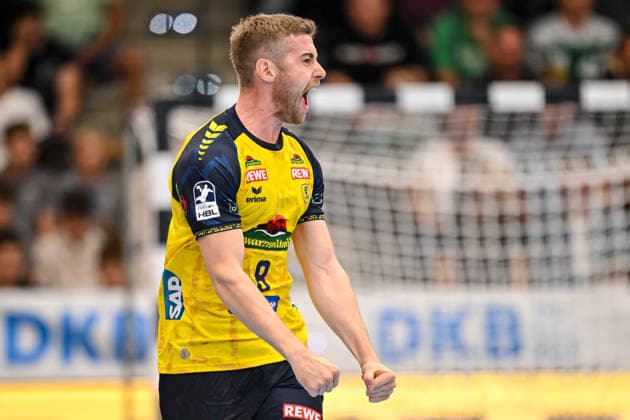 Goeppingen, Deutschland, 17.09.26: Tim Nothdurft (Rhein-Neckar Loewen) gestikuliert, gestik, jubelt waehrend des Opel Handball Bundesliga Spiels zwischen FRISCH AUF! Goeppingen vs Rhein-Neckar Loewen in der EWS Arena am 17. September 2026 in Goeppingen, Deutschland. (Foto von Harry Langer DeFodi Images) Goeppingen, Germany, 17.09.26: Tim Nothdurft (Rhein-Neckar Loewen) gestures during the Opel Handball Bundesliga match between FRISCH AUF! Goeppingen vs Rhein-Neckar Loewen at EWS Arena on September 17, 2026 in Goeppingen, Germany. (Photo by Harry Langer DeFodi Images) (Photo by Harry Langer DeFodi Images) -