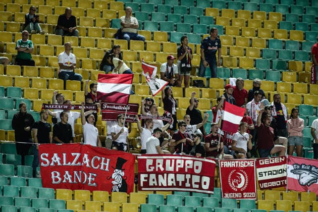 IPA88644862 - Salzburg fans during the Europa League match between PFC Levski and FC Red Bull Salzburg at Vasil Levski National Stadium in Sofia, Bulgaria, on September 17, 2026  Copyright: xIvanxSxIvanov IPAxSportx xx IPA88644862