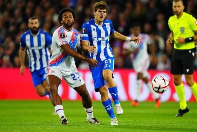 Quinten Timber of Crystal Palace and Pablo Rodriguez of Lech Poznan Crystal Palace v Lech Poznan, UEFA Europa League, Football, Selhurst Park, London, UK - 17 Sep 2026London Selhurst Park United Kingdom  Copyright: xJavierxGarcia Shutterstockx 17155934t