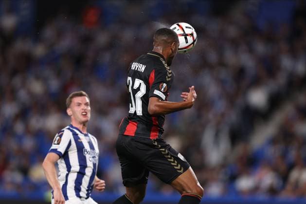 Fußball, EL, Real Sociedad San Sebastian - AFC Bournemouth #2 Rayan of Bournemouth scores a goal to make the score 2-0. Real Sociedad v AFC Bournemouth, UEFA Europa League, Football, Reale Arena, San Sebastian, Spain - 17 Sep 2026San Sebastian Reale Arena Australia  Copyright: xRaddadxJebarah Shutterstockx 17155987av