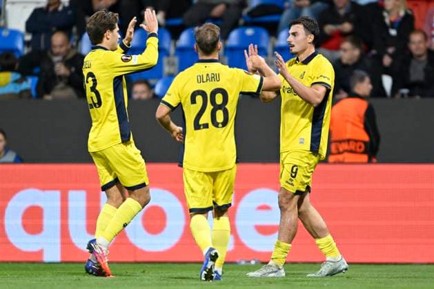 Viktoria Plzen v Royale Union Saint-Gilloise - UEFA Europa League PLZEN, CZECH REPUBLIC - SEPTEMBER 17 : Biondic Mateo forward of Royale Union Saint-Gilloise celebrates scoring a goal during the UEFA Europa League 2026 27 League Phase MD1 match between Viktoria Plzen and Royale Union Saint-Gilloise on September 17, 2026 in Plzen, Czech Republic, 17 09 2026 Plzen Czech Republic  Copyright: xDhax