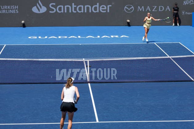 WTA, Tennis Damen GUADALAJARA OPEN 2026 WTA GUADALAJARA OPEN 2026 CRISTINA BUCSA VS SARA BEJLEK 17092026 GUADALAJARA, JALISCO. Action photo of Sara Bejlek of the Czech Republic, during a match of the WTA Guadalajara Open 2026, held at the Centro Panamericano de Tenis of Guadalajara, Jalisco, Mexico. Foto de accion de Sara Bejlek de Chequia, durante juego del WTA Guadalajara Open 2026 celebrado en el Centro Panamericano de Tenis de Guadalajara, Jalisco, Mexico PHOTO BY IMAGENSHOP AGENCIA FOTOGRAFICA GUADALAJARA JALISCO MEXICO Copyright: xIMAGENSHOPxAGENCIAxFOTOGRAFICAx