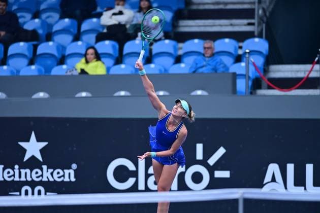 Villa Lobos Sao Paulo (SP), 09 17 2026 - SPORTS SP-OPEN - Jazmin Ortenzi (ARG), during a match between Jazmin Ortenzi (ARG) x Paula Badosa (ESP), valid for the 2nd round of the SP OPEN WTA, Tennis Damen 250, held on the Maria Esther Bueno court, at Parque Villa Lobos, in Sao Paulo, on the afternoon of this Thursday, 17 (Photo: Eduardo Carmim Photo Premium SPP) 30390 (Eduardo Carmim SPP)  Copyright: xEduardoxCarmimx xSPPx spp-en-EdCa-eduardo_carmim_photo_premium_507554