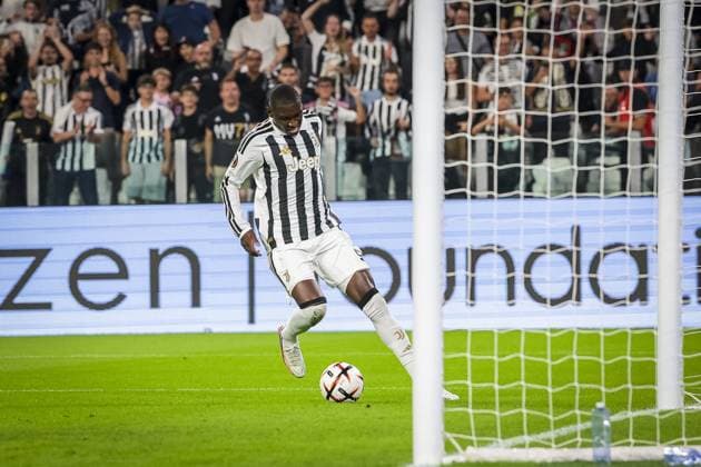 TURIN , 17-09-2026 , Allianz Stadium , season 2026 2027 , Europa League phase , match between Juventus and NEC Nijmegen , picture shows Juventus player Randal Kolo Muani scores the 5-0 Juventus - NEC  x207188642x Copyright: