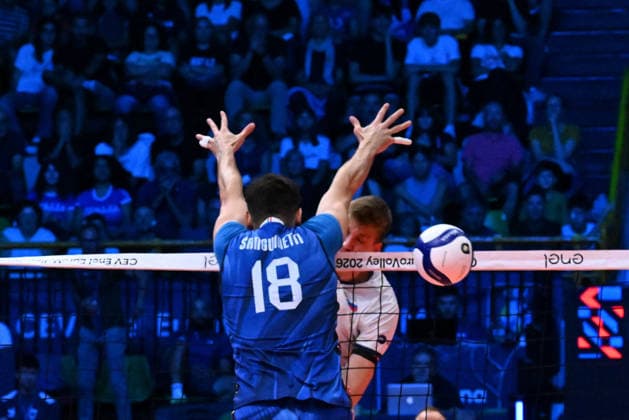 VOLLEYBALL - CEV Eurovolley Men - Italy vs. Slovenia Photo by IPA ABACAPRESS.COM88650585 - SANGUINETTI, Giovanni (Italy) Modena Italy  Copyright: xIPAxSport ABACAx