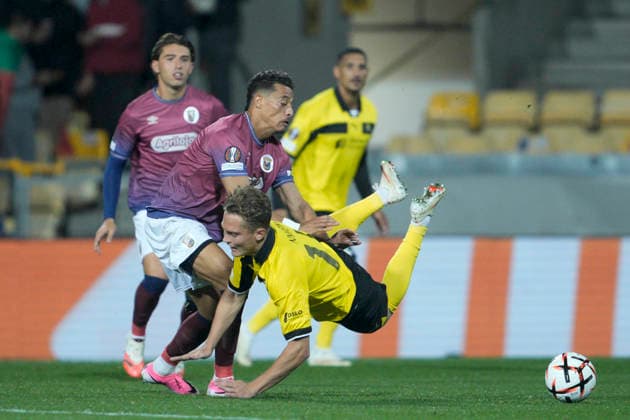 Europa League soccer 2026 2027 Lillestrom SCU Torreense Lillestrom 20260917 Lillestrom s Gustav Kjolstad Nyheim celebrates during the Europa League soccer match between Lillestrom and SCU Torreense at Arasen Photo: Stian Lysberg Solum NTB Lillestrøm, Norway EDITORIAL USE ONLY RESTRICTED USE FOR BETTING COMPANIES  Copyright: xStianxLysbergxSolumx xNTBx