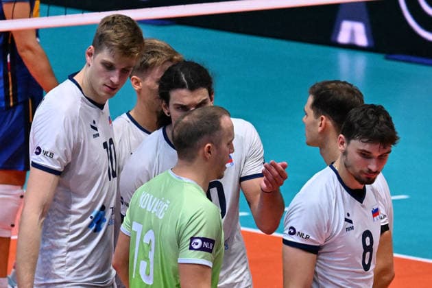 VOLLEYBALL - CEV Eurovolley Men - Italy vs. Slovenia Photo by IPA ABACAPRESS.COM88650598 - Slovenian players Modena Italy  Copyright: xIPAxSport ABACAx