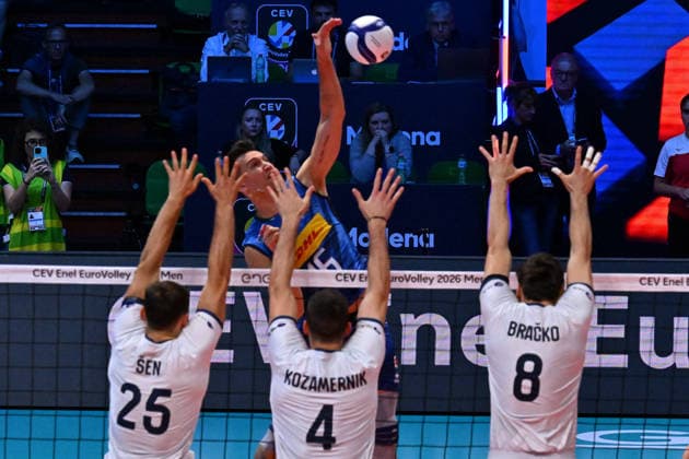 VOLLEYBALL - CEV Eurovolley Men - Italy vs. Slovenia Photo by IPA ABACAPRESS.COM88650609 - ROMANO Yuri (Italy) Modena Italy  Copyright: xIPAxSport ABACAx