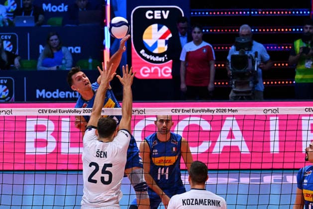 VOLLEYBALL - CEV Eurovolley Men - Italy vs. Slovenia Photo by IPA ABACAPRESS.COM88650610 - ROMANO Yuri (Italy) Modena Italy  Copyright: xIPAxSport ABACAx