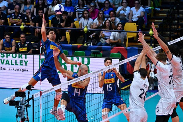 VOLLEYBALL - CEV Eurovolley Men - Italy vs. Slovenia Photo by IPA ABACAPRESS.COM88650611 - Mattia BOTTOLO (Italy) Modena Italy  Copyright: xIPAxSport ABACAx