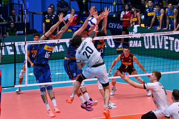 VOLLEYBALL - CEV Eurovolley Men - Italy vs. Slovenia Photo by IPA ABACAPRESS.COM88650615 - MUJANOVIC, Nik (Serbia) Modena Italy  Copyright: xIPAxSport ABACAx