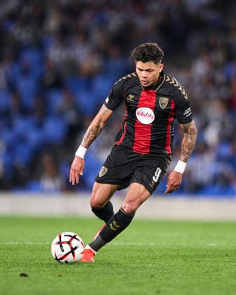 Real Sociedad de Futbol v AFC Bournemouth - UEFA Europa League 2026 27 League Phase MD1 Francisco Evanilson of AFC Bournemouth with the ball during the UEFA Europa League 2026 27 Phase MD1 match between Real Sociedad and AFC Bournemouth at Estadio Anoeta in San Sebastian, Spain, on September 17, 2026. San Sebastian Spain  Copyright: xCesarxOrtizxGonzalezx originalFilename:ortizgonzalez-realsoci260917_npDaH.jpg
