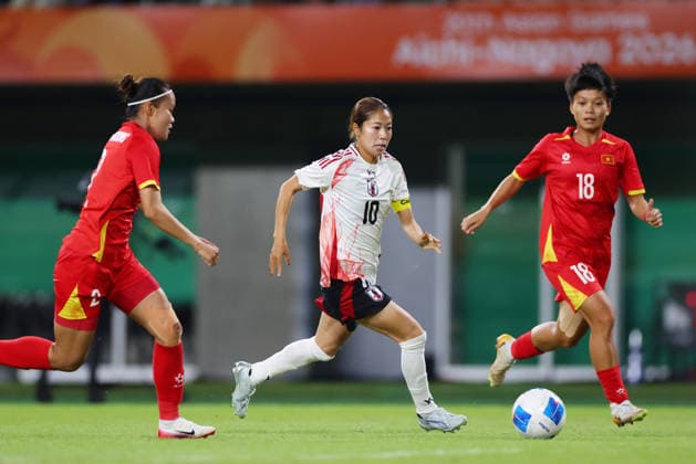 Yui Narumiya (JPN), SEPTEMBER 17, 2026 - Football Soccer : Women s Group D match between Vietnam 0-8 Japan at Ecopa Stadium during the Asian Games Aichi-Nagoya 2026 in Shizuoka, Japan. Noxthirdxpartyxsales  aflo_348725963 NaokixMoritax