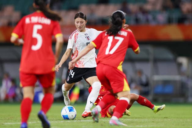 Yuzuho Shiokoshi (JPN), SEPTEMBER 17, 2026 - Football Soccer : Women s Group D match between Vietnam 0-8 Japan at Ecopa Stadium during the Asian Games Aichi-Nagoya 2026 in Shizuoka, Japan. Noxthirdxpartyxsales  aflo_348726094 NaokixMoritax
