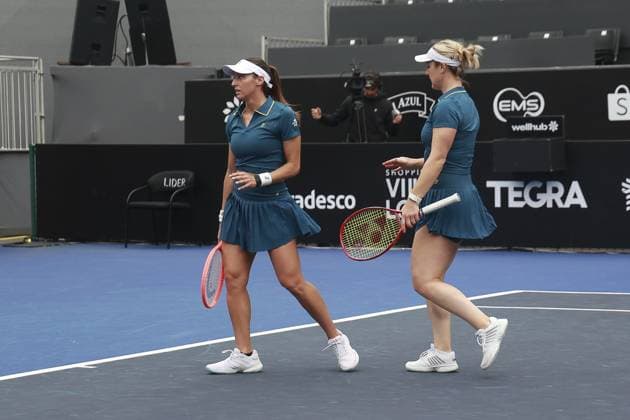 RECORD DATE NOT STATED gabriela dabrowski luisa stefani vencem no sp open Sao Paulo (SP), 09 17 2026 Tennis SP Open The duo formed by Canadian Gabriela Dabrowski and Brazilian Luisa Stefani defeated Brazilians Rebeca Pereira and Marjorie Souza by 2 sets to 0, with scores of 6 0 and 6 1, in the first round of the SP Open, at Villa-Lobos Park, in Sao Paulo.(Foto: Leco Viana Thenews2 imago images) SPO  Copyright: xLecoxVianax