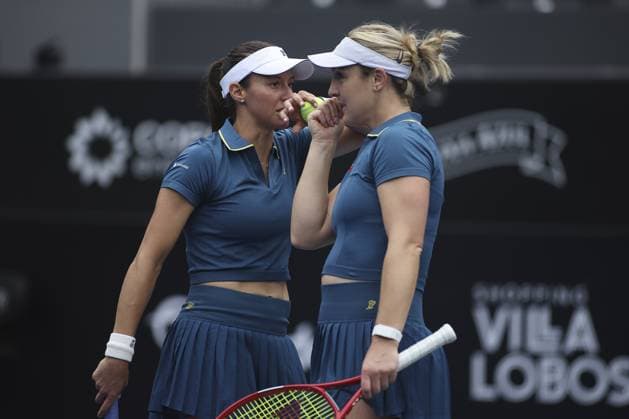 RECORD DATE NOT STATED gabriela dabrowski luisa stefani vencem no sp open Sao Paulo (SP), 09 17 2026 Tennis SP Open The duo formed by Canadian Gabriela Dabrowski and Brazilian Luisa Stefani defeated Brazilians Rebeca Pereira and Marjorie Souza by 2 sets to 0, with scores of 6 0 and 6 1, in the first round of the SP Open, at Villa-Lobos Park, in Sao Paulo.(Foto: Leco Viana Thenews2 imago images) SPO  Copyright: xLecoxVianax