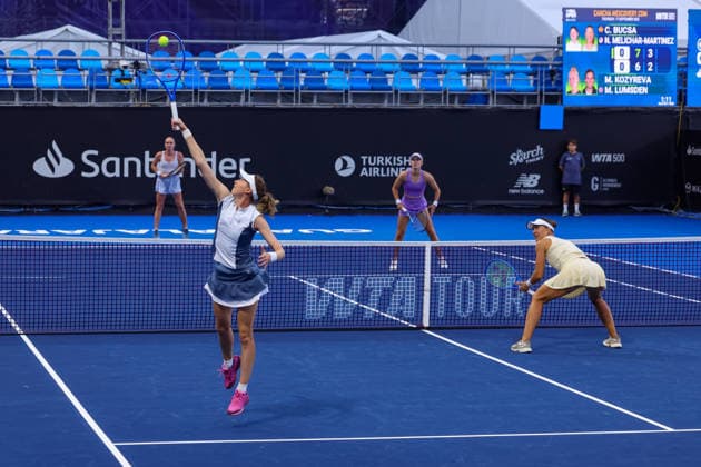 WTA, Tennis Damen GUADALAJARA OPEN 2026 WTA GUADALAJARA OPEN 2026 CRISTINA BUCSA NICOLE MELICHAR VS MARIA KOZYREVA MAIA LUMSDEN 17092026 GUADALAJARA, JALISCO. Action photo of Cristina Bucsa and Nicole Melichar,during a match of the WTA Guadalajara Open 2026, held at the Centro Panamericano de Tenis of Guadalajara, Jalisco, Mexico. Foto de accion de Cristina Bucsa y Nicole Melichar, durante juego del WTA Guadalajara Open 2026 celebrado en el Centro Panamericano de Tenis de Guadalajara, Jalisco, Mexico PHOTO BY IMAGENSHOP AGENCIA FOTOGRAFICA GUADALAJARA JALISCO MEXICO Copyright: xIMAGENSHOPxAGENCIAxFOTOGRAFICAx